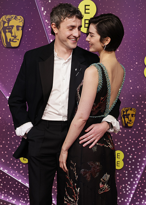 Paul Mescal and Gracie Abrams attend the 2026 EE BAFTA Film Awards at The Royal Festival Hall. Pic: Getty Images