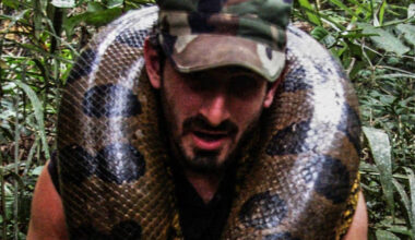 Man who filmed himself getting eaten by snake reveals previous near-death experience
