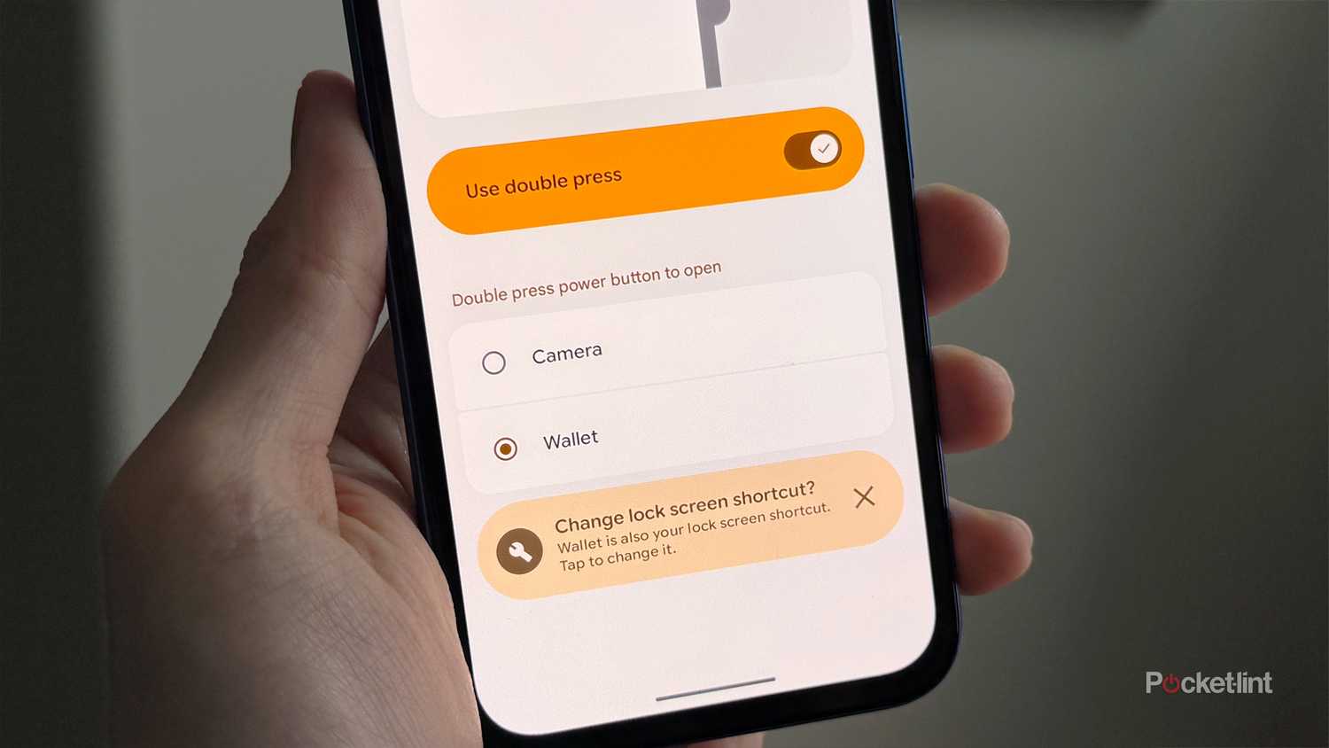Pixel double press power button setting.