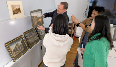 Museum installation focuses on small figures in large landscapes