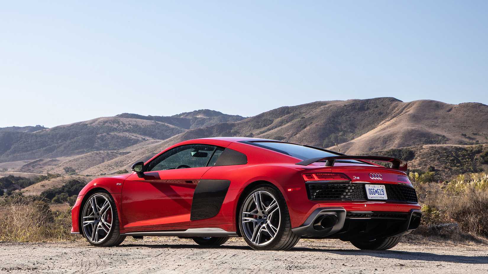 Red 2020 Audi R8 V10 Coupe