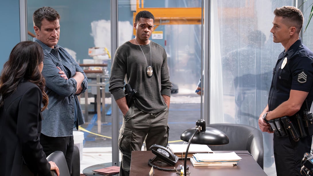 Nathan Fillion, Deric Augustine, and Eric Winter, The Rookie