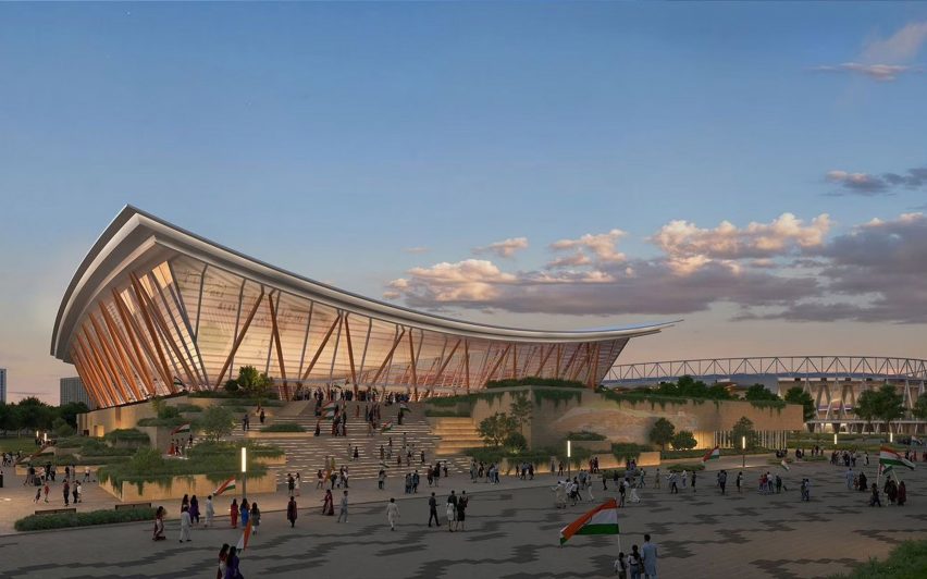 Aquatics centre designed by BDP, Cox Architecture and Collage Design