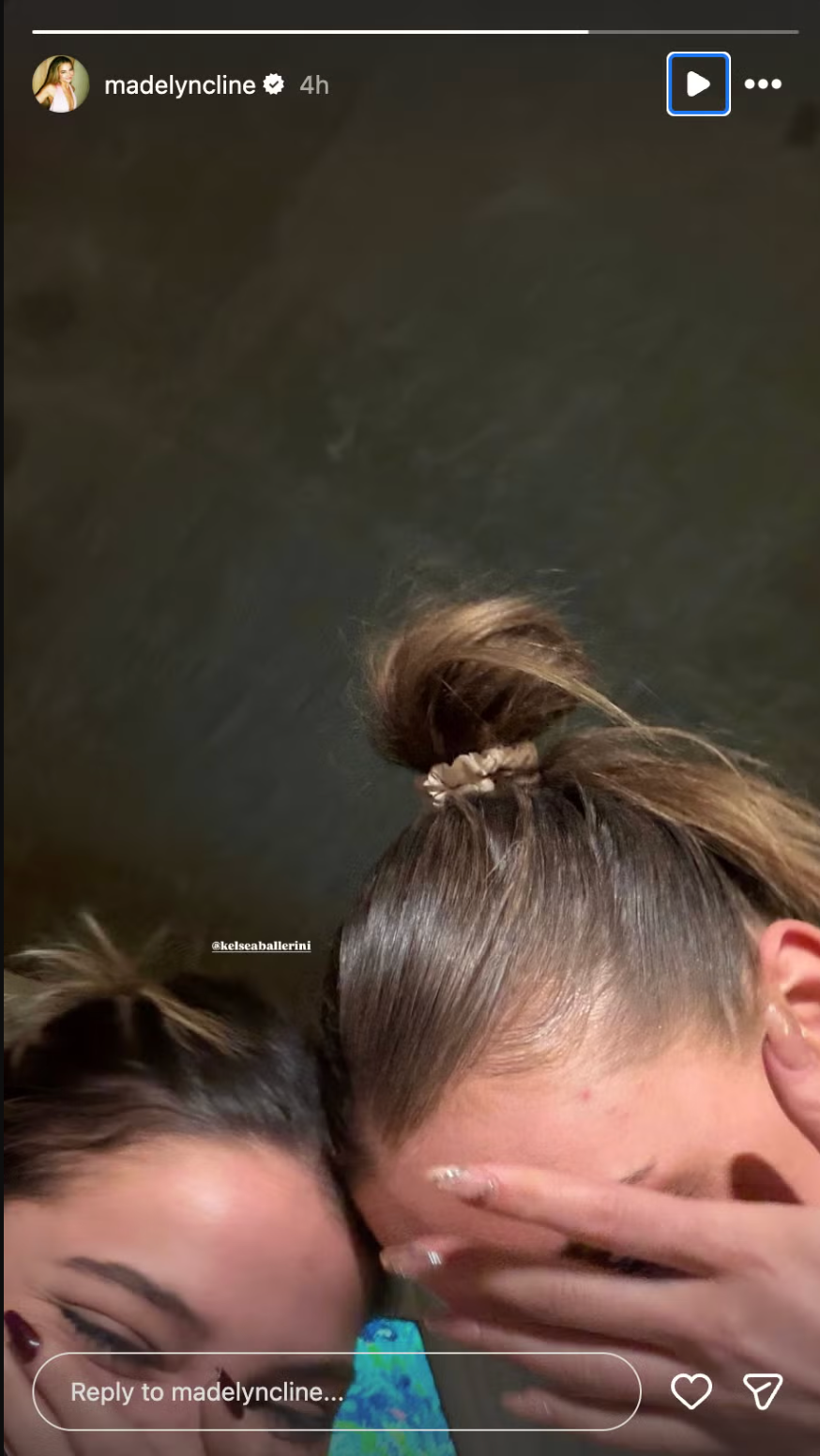 a closeup of hair with two individuals partially visible a closeup of hair with two individuals partially visible