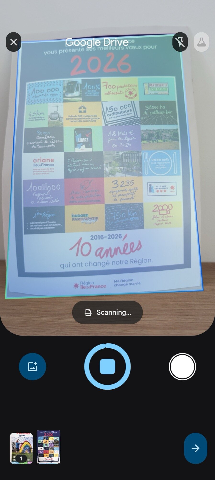screenshot google drive document scanner beta 3