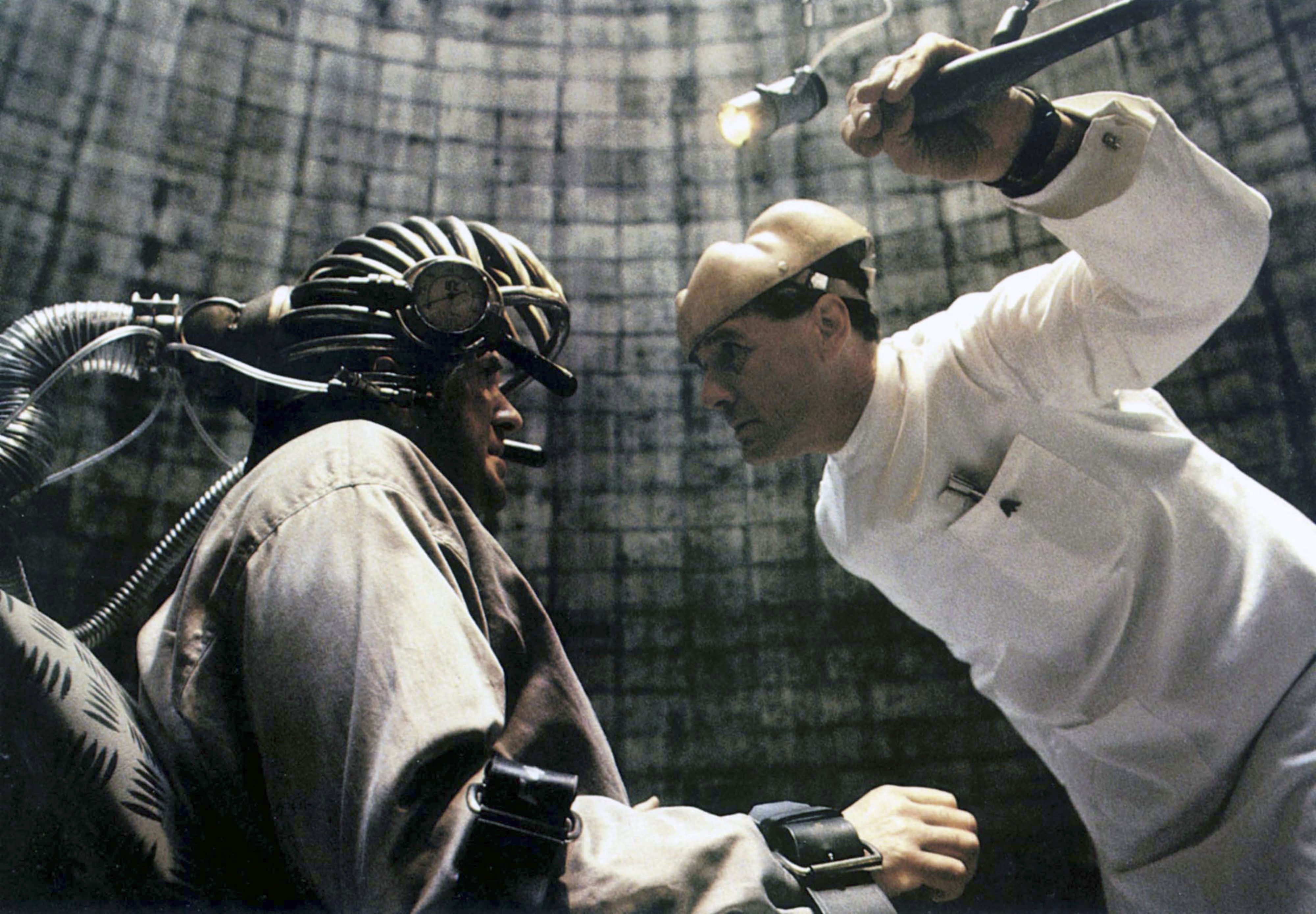 Cult hit: Pryce (left) in the dystopian masterpiece ‘Brazil’ – the reason, he believes, he is ‘still picking up work’