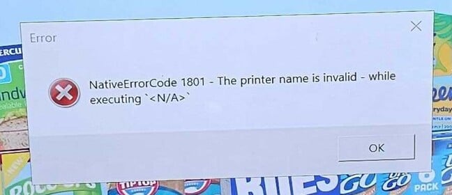 Digital signage wipeout on Aisle 1