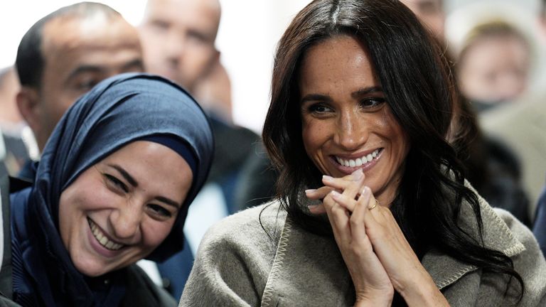 The Duchess of Sussex  during a visit to the National Centre for Rehabilitation of Addicts. Pic: PA