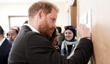 The Duke of Sussex wrote a message of support during a visit to the National Centre for Rehabilitation of Addicts in Jordan. Pic: PA