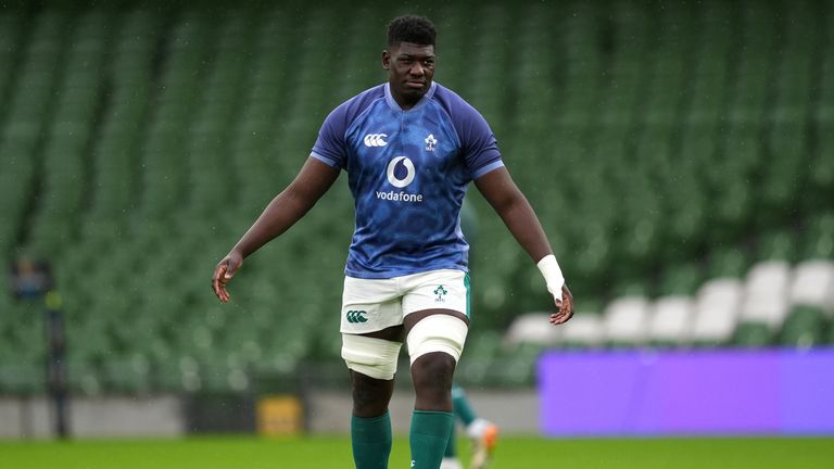 Edwin Edogbo made his debut off the bench at the Aviva Stadium on Saturday