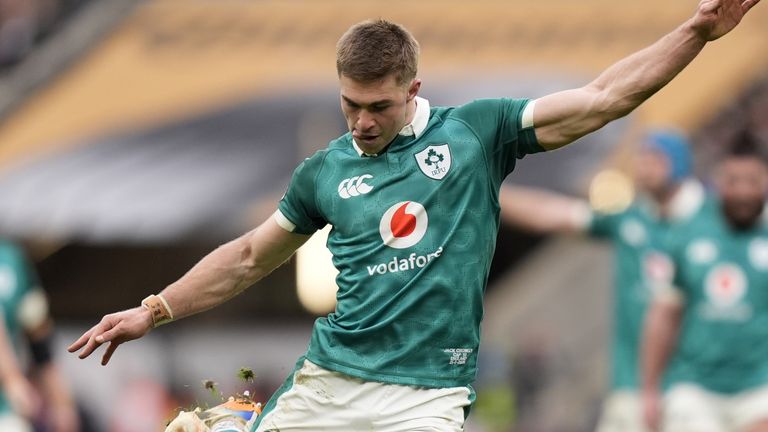 Jack Crowley kicked over the opening points of the Test in the ninth minute