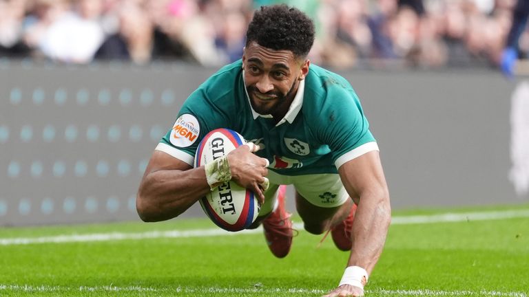 Robert Baloucoune scored one of five Ireland tries as they thoroughly outplayed England at Twickenham