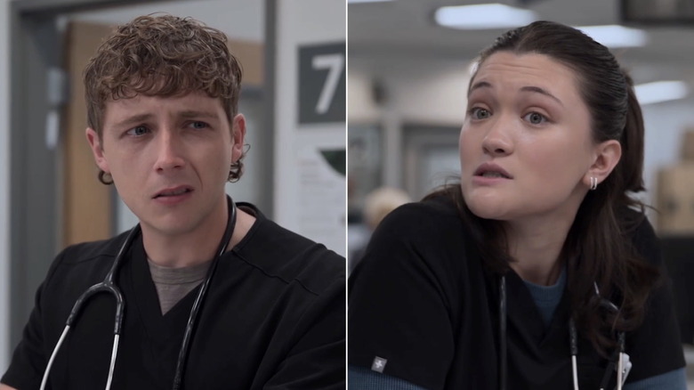 Whitaker and Santos in The Pitt