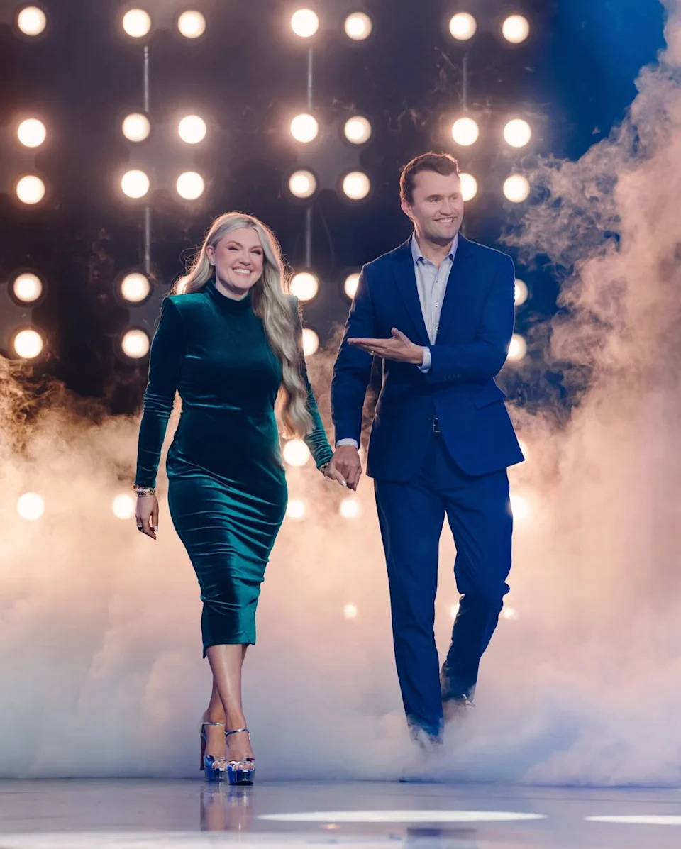 Erika Kirk, widow of Charlie Kirk, is the focus of Owens’ new documentary project.