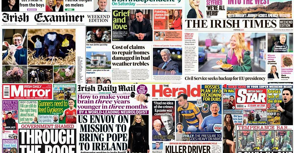 What the papers say: Saturday's front pages