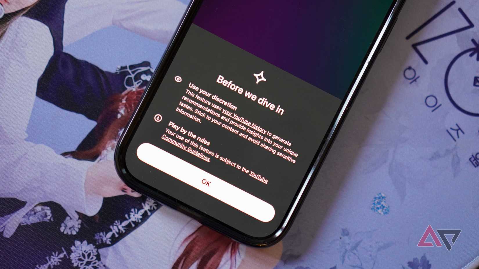 Using the AI Playlist feature in the YouTube Music app