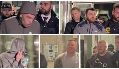 Five men jailed after branding iron attack on man