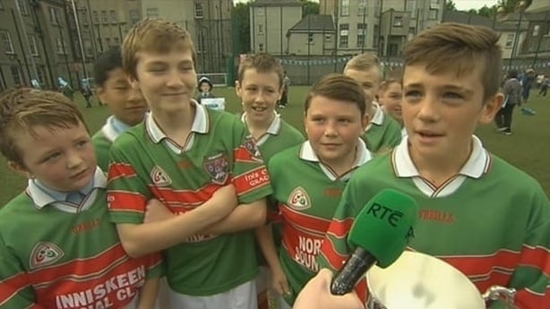 Troy Parrott wears the Mayo jersey at O'Connell School, 2013