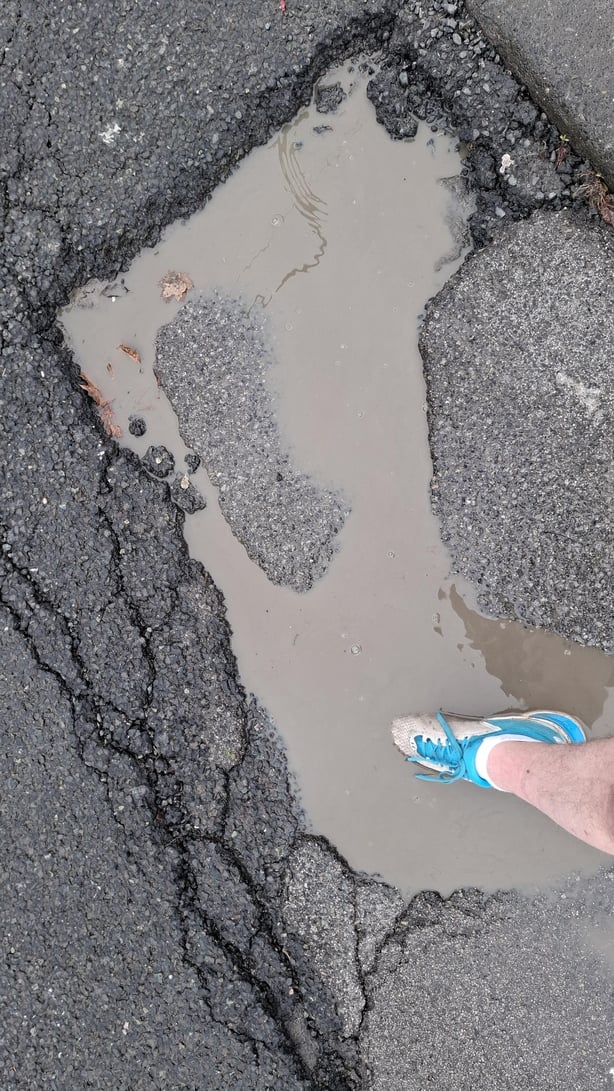 Collins Avenue Dublin pothole