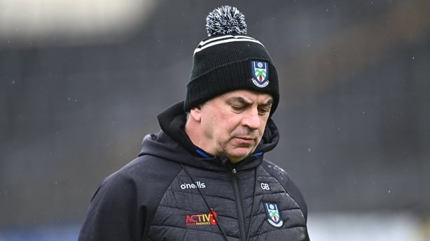 1 March 2026; Monaghan managers Gabriel Bannigan after the Allianz Football League Division 1 match between Kerry and Monaghan at Fitzgerald Stadium in Killarney, Kerry. Photo by Piaras Ó MÃdheach/Sportsfile