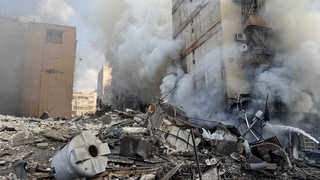 Smoke rises from the site of an Israeli airstrike that targeted the Haret Hreik neighbourhood in Beirut’s southern suburbs on March 4, 2026. Israel launched fresh strikes on Iran and Lebanon, where state media reported a residential building was hit on Ma
