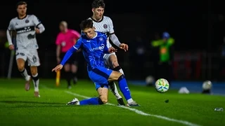 Colm Whelan of Bohemians is tackled by Cian Barrett of Waterford during the SSE Airtricity Men's Premier Division match between Waterford and Bohemians at the RSC in Waterford. Photo by Tyler Miller/Sportsfile