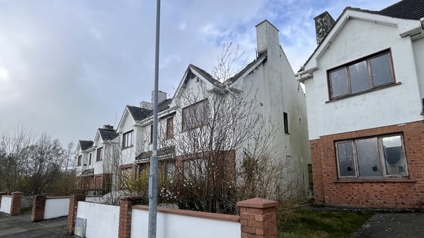Empty houses in a ghost estate