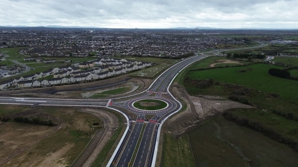 Aerial view of Limerick city carriageway.
