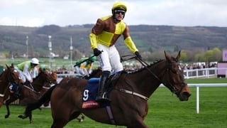 King Rasko Grey ridden by Paul Townend wins the Turners Novices' Hurdle on day two of the 2026 Cheltenham Festival at Cheltenham Racecourse. Picture date: Wednesday March 11, 2026.