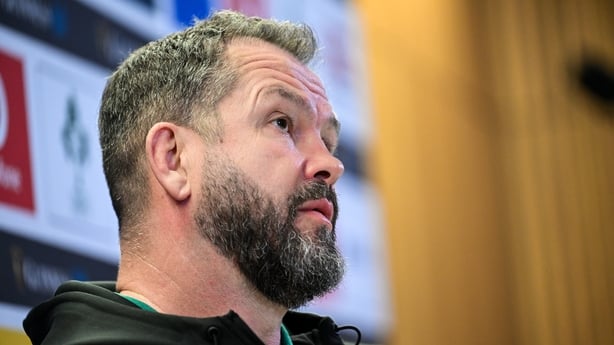 12 March 2026; Head coach Andy Farrell during an Ireland Rugby media conference at the Aviva Stadium in Dublin. Photo by Paul Phelan/Sportsfile