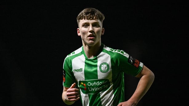 13 February 2026; Richard Ferizaj of Bray Wanderers during the SSE Airtricity Men's First Division match between Bray Wanderers and Longford Town at Carlisle Grounds in Bray, Wicklow. Photo by Seb Daly/Sportsfile