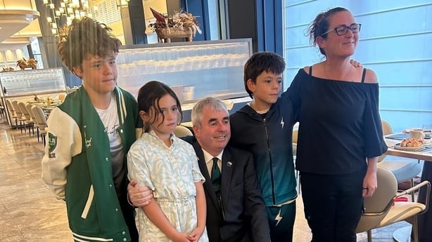 Kevin 'Boxer' Moran with Austin Appelbee and his family