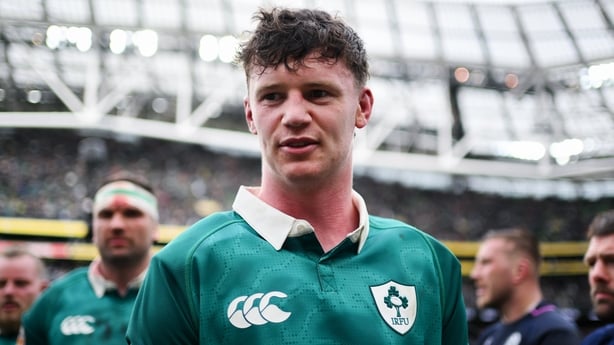 14 March 2026; Darragh Murray of Ireland after the Guinness 6 Nations Rugby Championship match between Ireland and Scotland at the Aviva Stadium in Dublin. Photo by Brendan Moran/Sportsfile