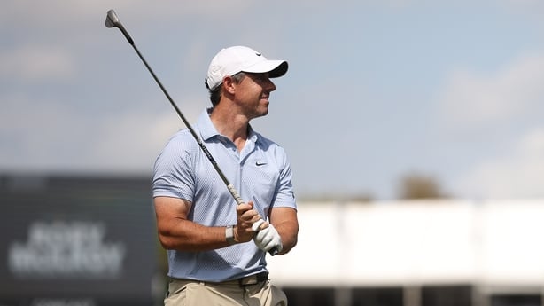 Rory McIlroy of Northern Ireland prepares to play a shot from the 17th tee during the final round of THE PLAYERS Championship 2026 at THE PLAYERS Stadium course at TPC Sawgrass on March 15, 2026 in Ponte Vedra Beach
