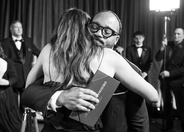 HOLLYWOOD, CALIFORNIA - MARCH 15: <<EDITORIAL ONLY, NO BOOK COVERS>> (EDITORS NOTE: Image has been converted to black and white.) Ryan Coogler attends the 98th Annual Oscars at Dolby Theatre on March 15, 2026 in Hollywood, California. (Photo by John Shear
