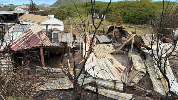Fire Damage to Doagh Famine Village last year