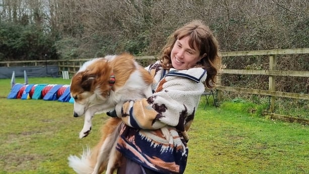Laura Murphy with her dog Harper