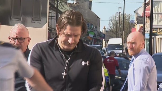 Karolis Peckauskas going into court