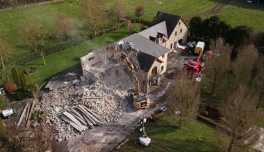 Demolition work under way at Co Meath house