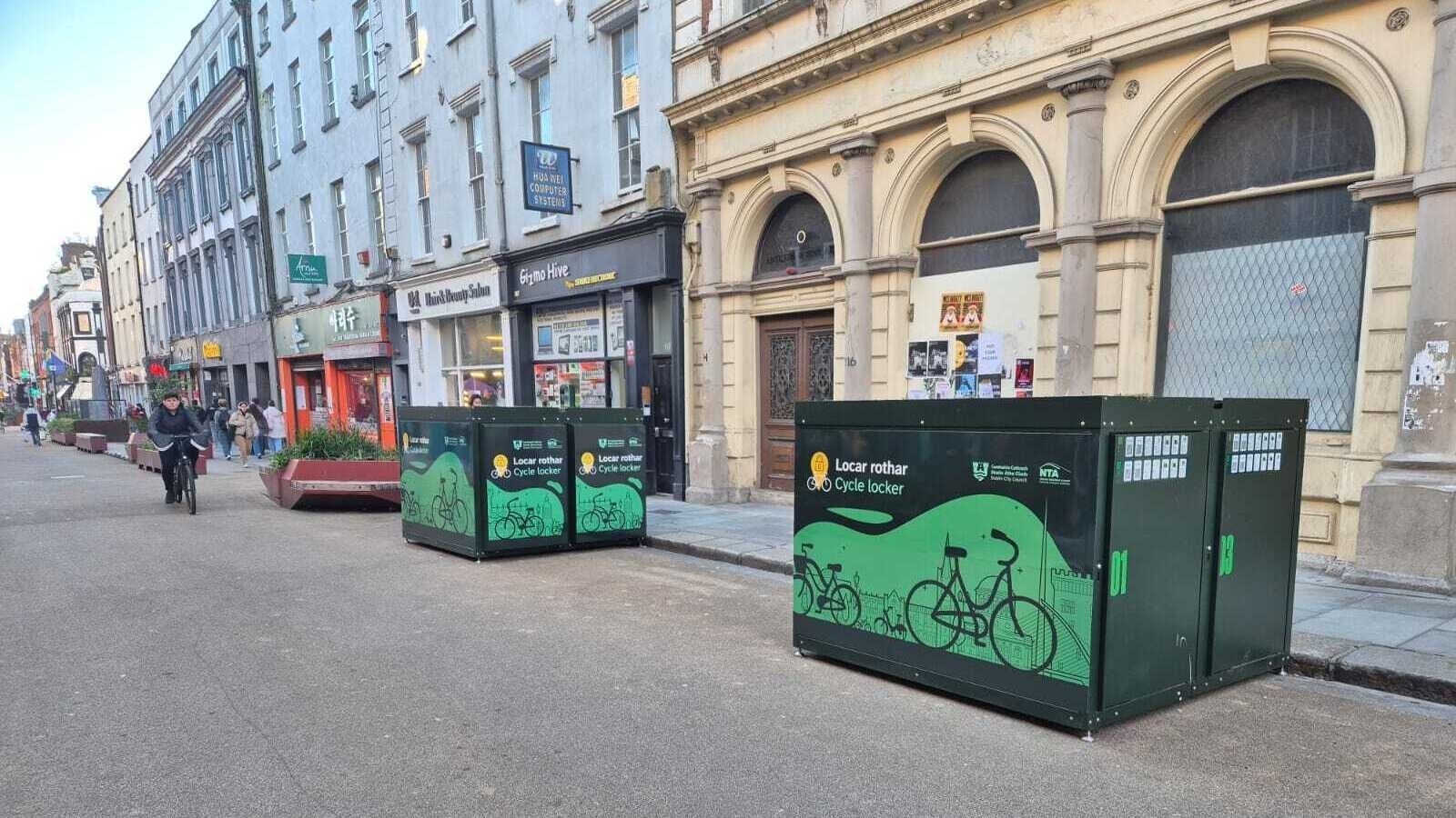 Cycle lockers in Dublin city as part of pilot project