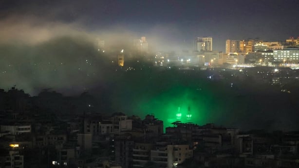 Smoke rises from the site of an Israeli airstrike that targeted an area in Beirut's southern suburbs on March 23, 2026. An Israeli strike hit Beirut's southern suburbs on Monday, state media reported, hours after the Israeli army issued a warning for residents of the area to evacuate. Lebanon was pu