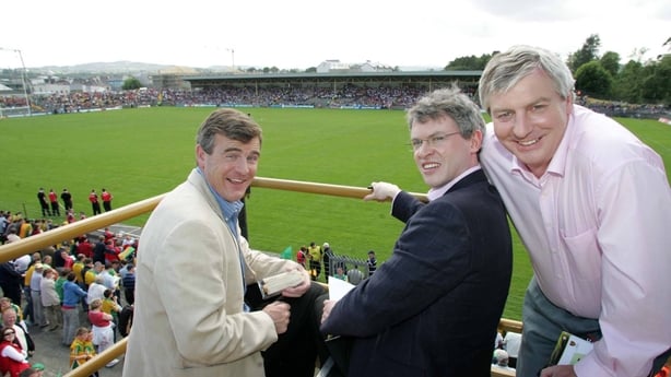 RTE Sunday Game experts, Colm O'Rourke, Joe Brolly, and Michael Lyster - June 2006