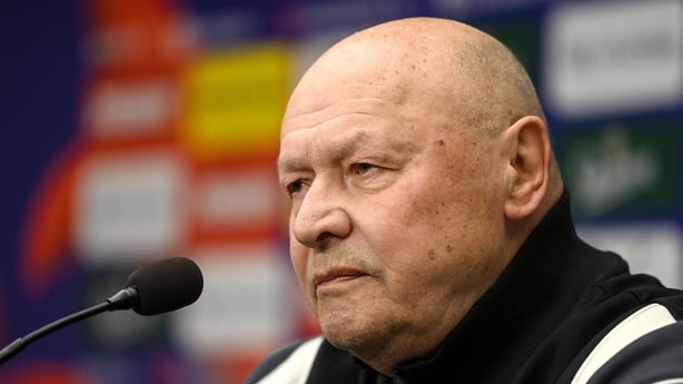25 March 2026; Head coach Miroslav Koubek during a Czechia media conference at Fortuna Arena in Prague, Czechia. Photo by Stephen McCarthy/Sportsfile