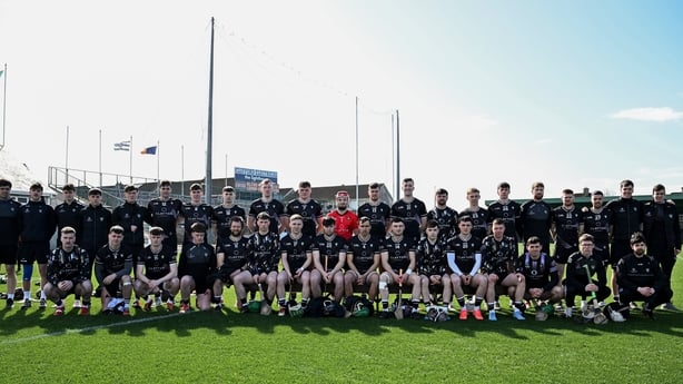 28 March 2026; The Sligo panel before the Allianz Hurling League Division 4 final match between Sligo and Longford at Markievicz Park in Sligo. Photo by Seb Daly/Sportsfile