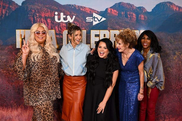 LONDON, ENGLAND - MARCH 09: Gemma Collins, Ashley Roberts, Scarlett Moffatt, Beverley Callard and Sinitta attend the "I'm a Celebrity... South Africa" 2026 Photocall at the Ham Yard Hotel on March 09, 2026 in London, England. (Photo by Jeff Spicer/Getty Images)