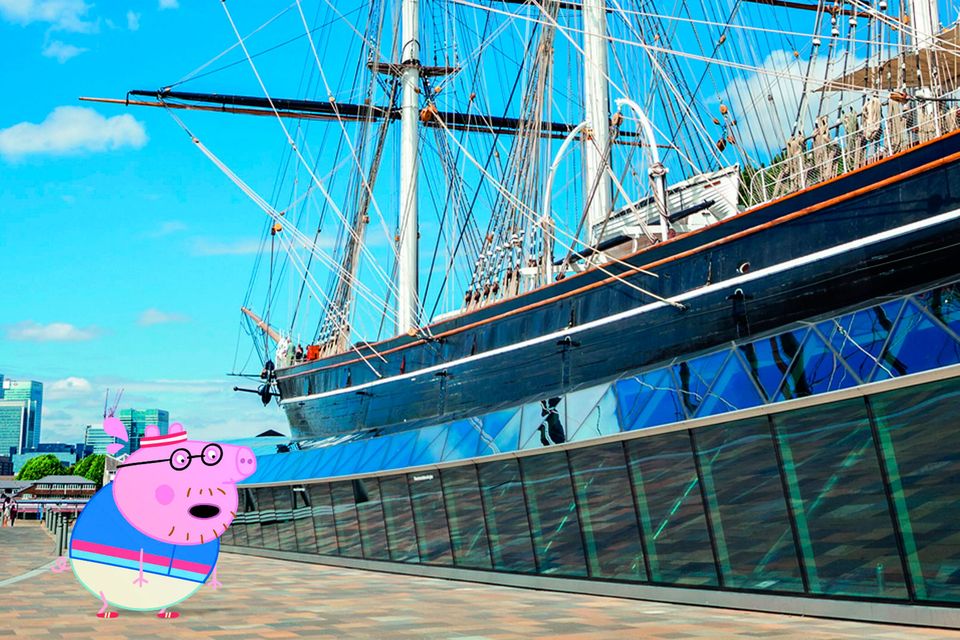 Illustration issued by Hasbro of Daddy Pig training for the TCS London Marathon 2026. Hasbro/PA Wire