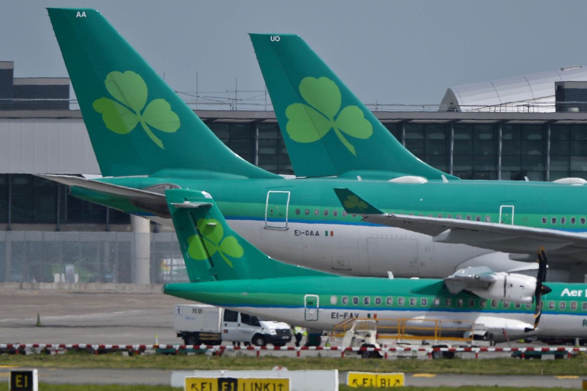File photo dated 30/05/14 of Aer Lingus planes at Dublin Airport.