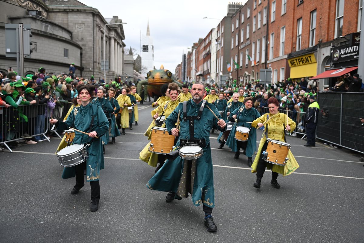 DUBLIN, IRELAND - MARCH 17: Dublin's St Patrick's Day Parade on March 17, 2025 