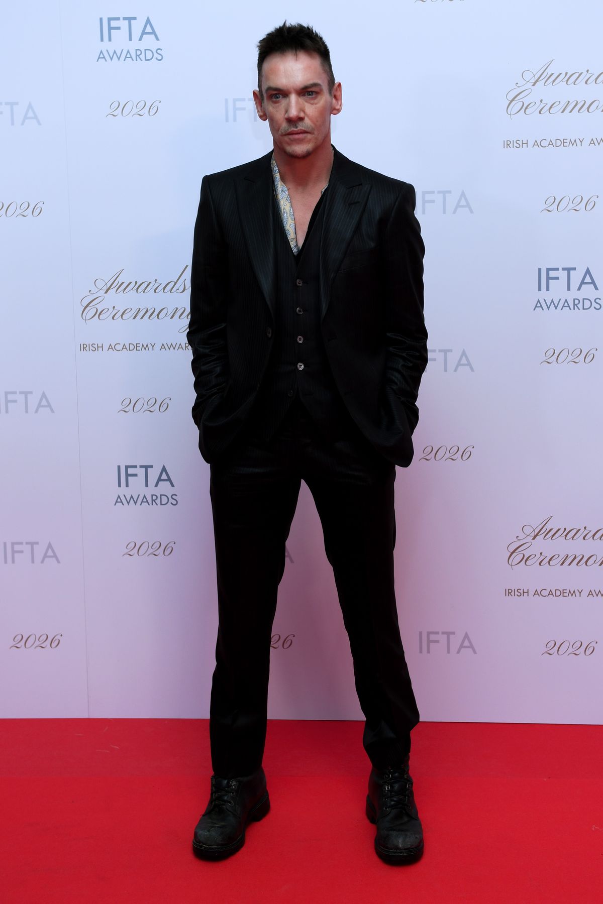 Jonathan Rhys Meyers attends the 2026 Irish Film & Television (IFTA) Awards 