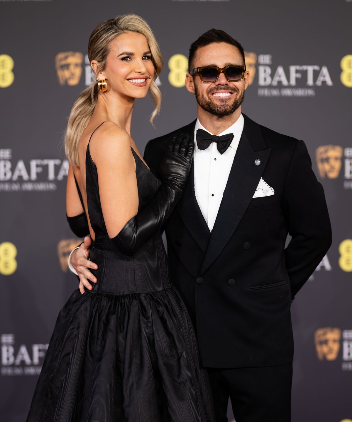 Vogue Williams and Spencer Matthews attend the 2026 EE BAFTA Film Awards 